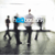Static promotional image for Hoobastank's new album featuring band members, text, and a blue infinity symbol.