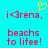 Pixelated cyan background with pink text and a yellow heart symbol above the text.