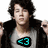 Two identical figures with dark curly hair wear gray V-neck shirts and black jackets, one with a cyan '<3' symbol on the chest.