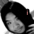 A four- shows a person with long dark hair in grayscale, each displaying different text overlays: 'i', '<3', and 'you' appear sequentially