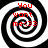Four identical spiral patterns with red text "You want me?33" overlaid on black and white concentric circles.