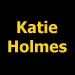 nine pixelated images showing a woman's face in various expressions and lighting, with text labels 'Katie Holmes' and 'Dawson's Creek' on black backgrounds