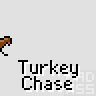 Animated contact sheet of pixel art turkey chase buddy icons showing multiple running turkey and stick figure poses with yellow character, all labeled "Turkey Chase" text below each frame.