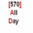 [570] All Day and [570] All Night text elements in red, black, and gray pixelated style with partial transparency effects.