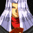Pixelated buddy icon featuring a character with long white hair and red clothing on the left, next to green text reading "Original Icons .com" on a dark background.