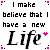 A 50x50 pixel animated buddy icon featuring repeated text and pink heart symbols in a contact sheet layout with four frames showing identical content.