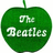 Green apple-shaped icon with white text reading 'The Beatles' on its surface, featuring a small stem at the top.