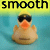Animated rubber duck wearing black sunglasses with orange beak, positioned against blue background and yellow text reading "smooth".