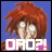Pixelated anime character with red hair and wide eyes against blue background, with 'ORO?!' text overlay and 'AnimeIM' branding on black