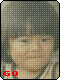 A contact sheet of seven animated frames showing a child's face with the text "GO" in different colors at the bottom left corner, arranged in a 3x3 grid on a gray background.