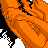 Pixelated character with orange hair and red Santa hat, hand covering mouth, standing on beach with 'GHETTO HUNNIE' text.