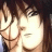 Pixelated static image of two anime-style characters with brown hair and light skin tones, one character partially overlapping the other in a close-up composition.