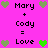 Pixelated text and heart icons on a bright pink background, with green and light green hearts arranged around the text.