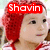 A child with red hair in a red headscarf appears in four with text overlays reading "Shavin," "Adores," "Baby Mason," and "<3" in red boxes with white lettering
