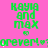Green text 'kayla and max' with a heart symbol appears repeatedly over a pink background, accompanied by white star-like symbols.