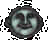 Six circular pixelated icons display a single face with shifting expressions and angles against a light gray background.