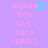Pixelated text on a purple background with one version featuring a cyan heart symbol replacing the 'o' in Alyssa.