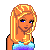 Pixel art of a blonde woman in blue jeans and a cropped top with text reading 'SINGLE HOT BLONDE !'