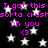 Black background with white stars and repeated pink text reading "I got this sorta crush on you <3" in a pixelated style.