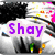 Animated icon with a pixelated background showing a character's face, displaying sequential text overlays.