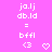 Pixelated text and symbols on a solid pink background with two distinct heart shapes.