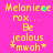 Pixelated text on bright pink background with yellow and cyan elements, showing repeated phrases and small animated particle effects.