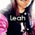A four- shows a person in pink and black clothing, text reading "Leah," "Has," and "Swag" over different backgrounds