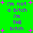 Green background with purple text repeating 'i'm not a bitch i'm THE bitch' and pink plus signs scattered throughout.