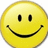 Two yellow smiley face icons side-by-side, one with simple black eyes and mouth, the other with 'LOL' text overlay on its face.
