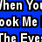 Blue background with white and purple text reading "When You Glimpse Of The Ever I LOVE JONAS 4 EVER" in pixelated font.