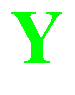 Four green Y-shaped icons arranged in a on a gray background, each with distinct pixelated spacing between the arms