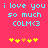 Pixelated text on bright pink background with yellow and orange flower icons below, repeated twice in a