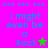A bright pink background displays four identical text blocks with blue pixelated letters reading "I might even be a Rock" and one green star symbol in the top-left block.