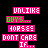 Pixelated text-based icon set with pink, green, and white lettering on black background displaying phrases like "UNLIKE GUYS... HORSES DONT CARE IF..." and "YOUR PRETTY PICH POPULAR".