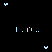 Blue pixelated text 'MONICA' scattered across a black background with small blue heart shapes floating upward.
