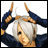 A 48x48 pixel buddy icon featuring a stylized anime character with white hair and blue clothing, paired with text reading "Anime IM" on the right side of a contact sheet layout.