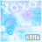 identical square icons with a pastel blue and purple watercolor background, featuring white circular patterns and small heart shapes in the top-left corner