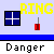 Animated sequence showing a yellow figure with white head holding red object, interacting with blue square icons and text bubbles against light purple background.