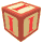 16 identical pixelated cubes with red borders and beige faces, each displaying a red 'I' symbol on one face