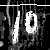 A black-and-white animated sequence showing white numerals counting down against a dark background with vertical static lines.