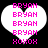 Two identical heart-shaped icons with white fill and black outlines display repeated text in bright pink pixelated font against a solid black background.