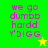 Pixelated text and star symbols on green and yellow backgrounds with pink lettering.