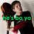 Two people embrace in a chair, green text overlays change across frames to form 'he's bo yo and he's the greatest rappa EVER!'