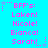 Pixelated text lists names under 'BFF's:' on a bright cyan background with pink and purple accents.