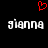 Red pixelated heart symbol above two identical white text strings on black background.