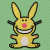 Yellow cartoon rabbit with pink nose and white belly sits against light green background, text reads 'I know how you feel. I just don't care.'