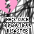 A 48x48 pixel animated contact sheet showing a sequence of frames where the word 'BEAUTIFUL' in text changes color across multiple repetitions of 'HE'S SUCH A BEAUTIFUL DISASTER'.