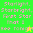 Pixelated text reads "Starlight, Starbright, First Star That I See Tonight" on green and yellow backgrounds with a small animated star icon.