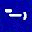 nine pixelated icons on blue and yellow backgrounds, each showing a stylized white or black rightward arrow with horizontal lines above it