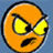 A pixelated orange emoji face with yellow eyes and a black mouth on a light blue background, next to text reading "Iconator" and "Has The Best Icons In Town" on dark blue and gray backgrounds.